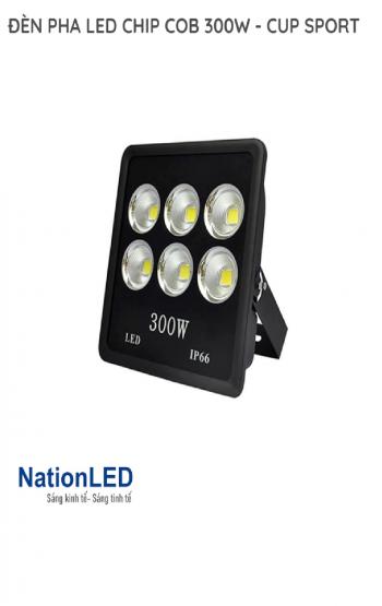Đèn pha LED NationLED Chóa cốc NAFL-CUP-300 BRDO 300W, chips Bridgelux, nguồn DONE, 6500K/4000K/3000K
