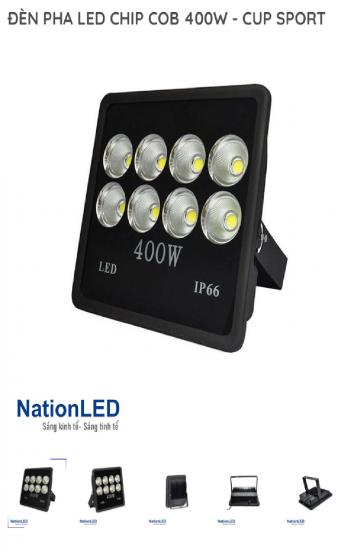 Đèn pha LED NationLED Chóa cốc NAFL-CUP-400 BRDO 400W, chips Bridgelux, nguồn DONE, 6500K/4000K/3000K