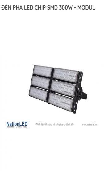 Đèn pha LED Nationled NAMD-SMD-300BRDO, Modul SMD, 300W chíp Bridgelux nguồn Done, 6500K/4000K/3000K