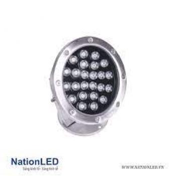 Đèn âm nước Nationled NAAN-24-V-T/V/Đ/XL/XD 24W - 12/24V - Inox , IP68